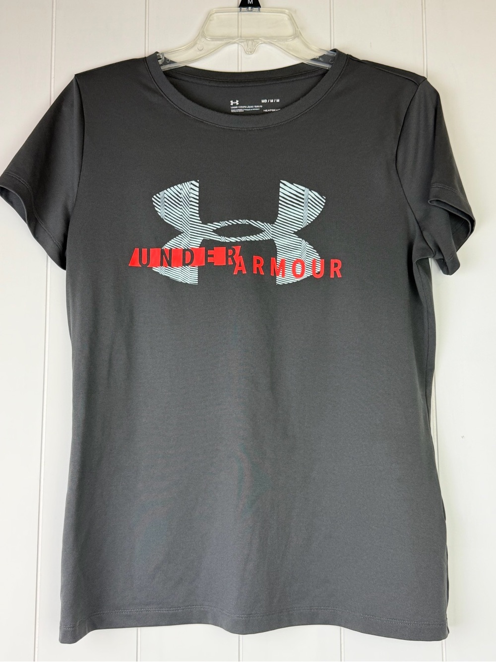 Under Armour Women's Tech Graphic Short Sleeve T-Shirt Grey Size Medium